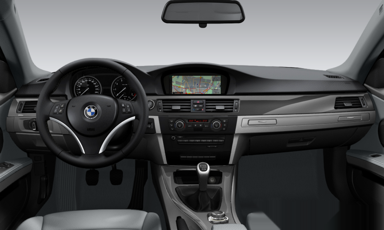 Interior of 2008 BMW 325i (E92), VIN WBAWE31060P319614