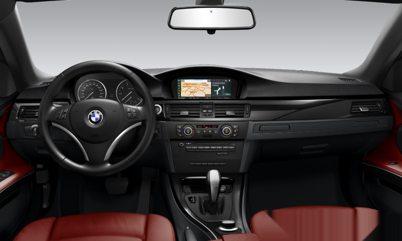Interior of BMW 320d (E93), VIN WBAWM31090E136867