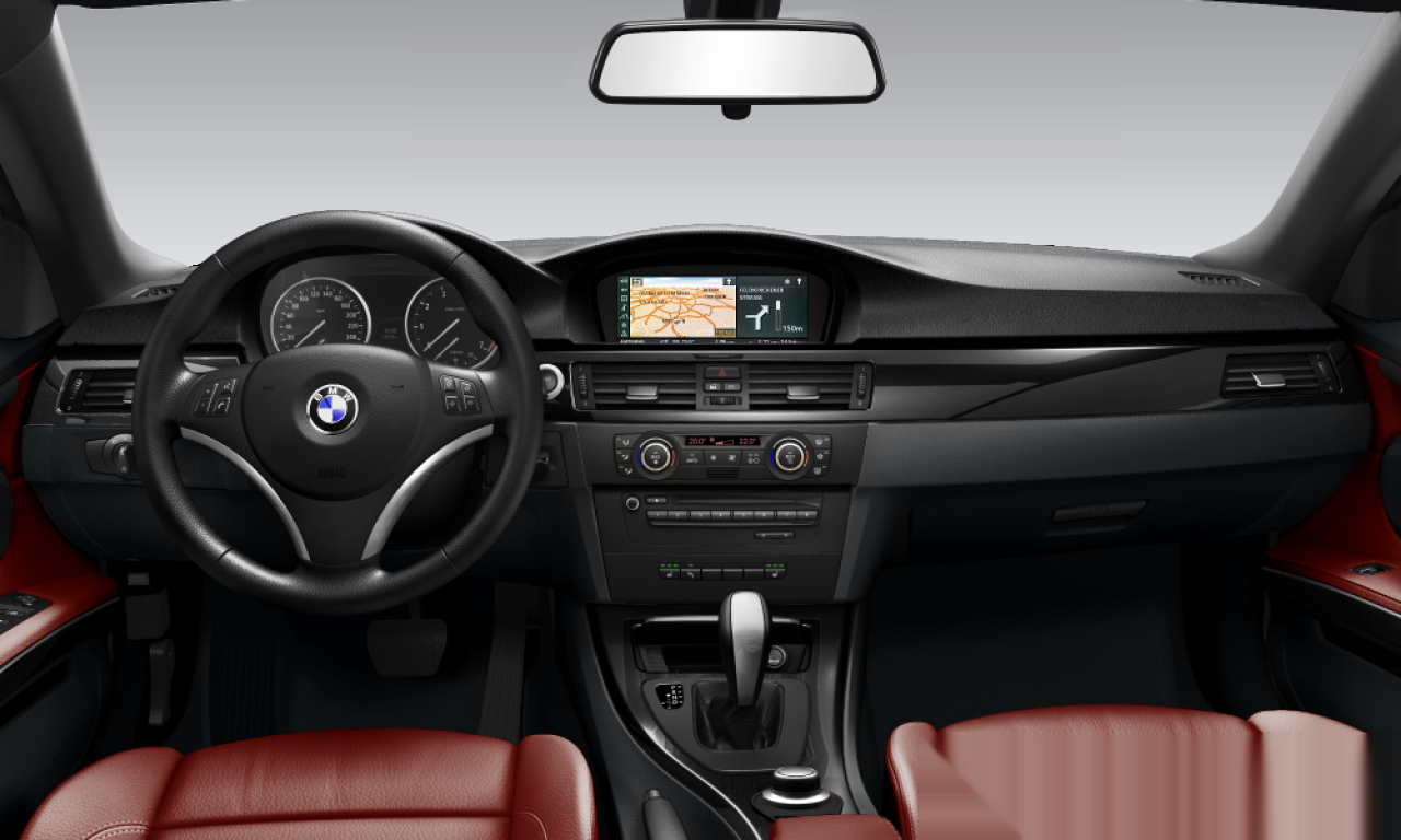 Interior of BMW 330d (E93), VIN WBAWM51020P097801