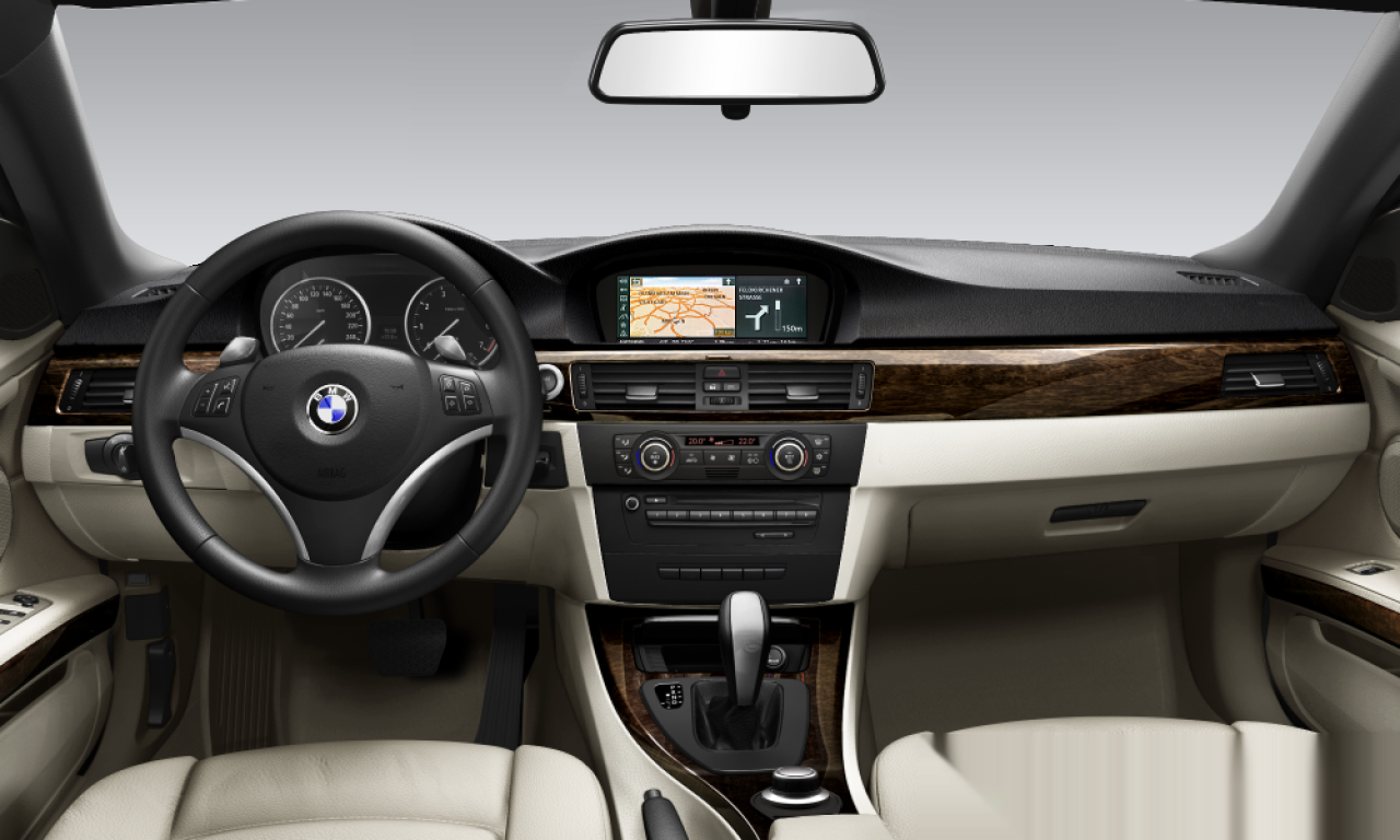 Interior of BMW 330d (E93), VIN WBAWM51030P097659