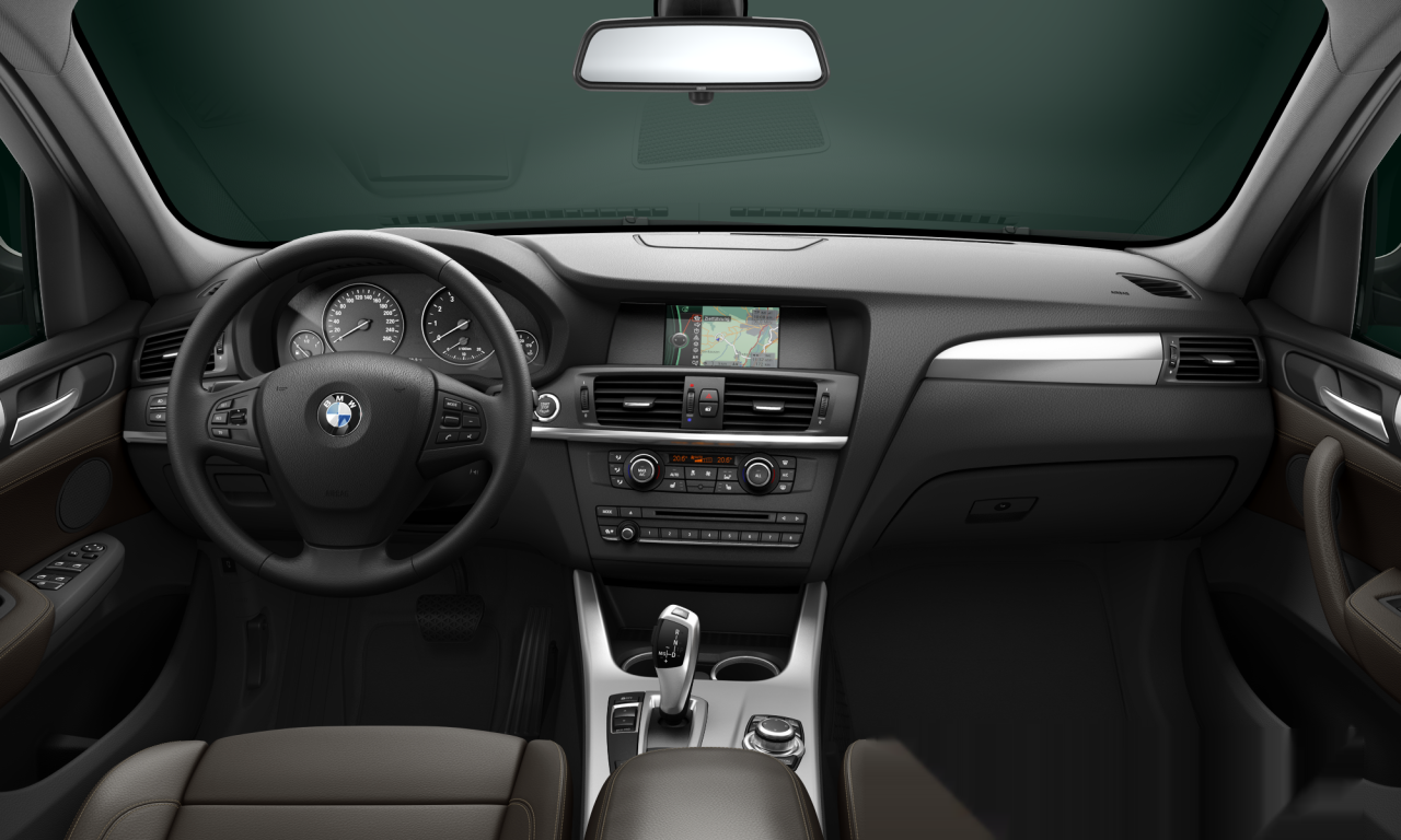 Interior of BMW X3 sDrive18d (F25), VIN WBAWY110400C51806