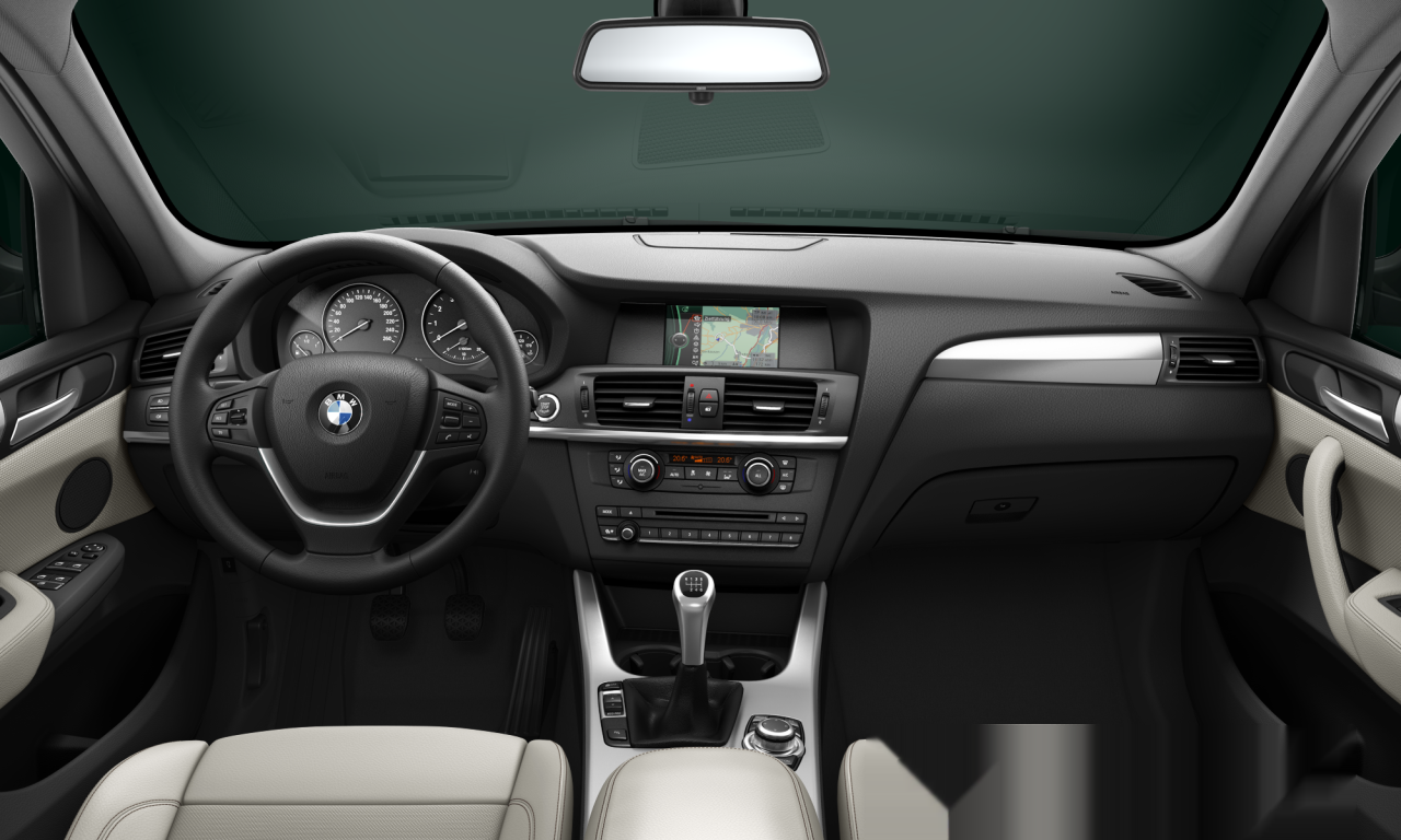 Interior of 2014 BMW X3 sDrive18d (F25), VIN WBAWY110X00C58341