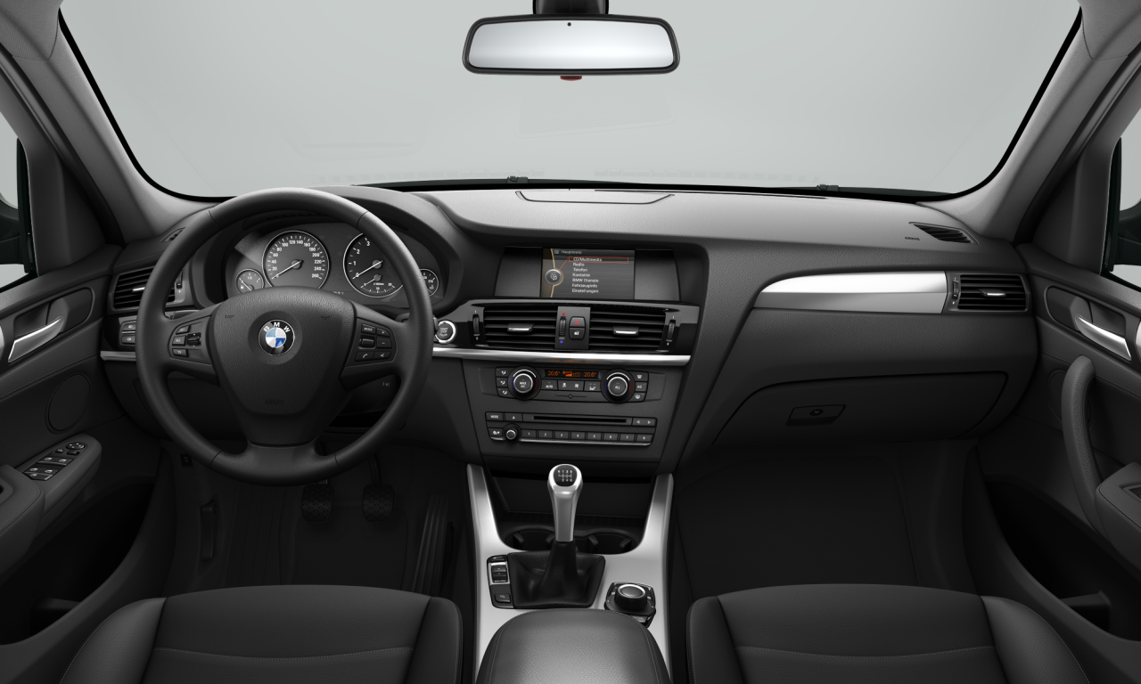 Interior of BMW X3 sDrive18d (F25), VIN WBAWY12040L099469
