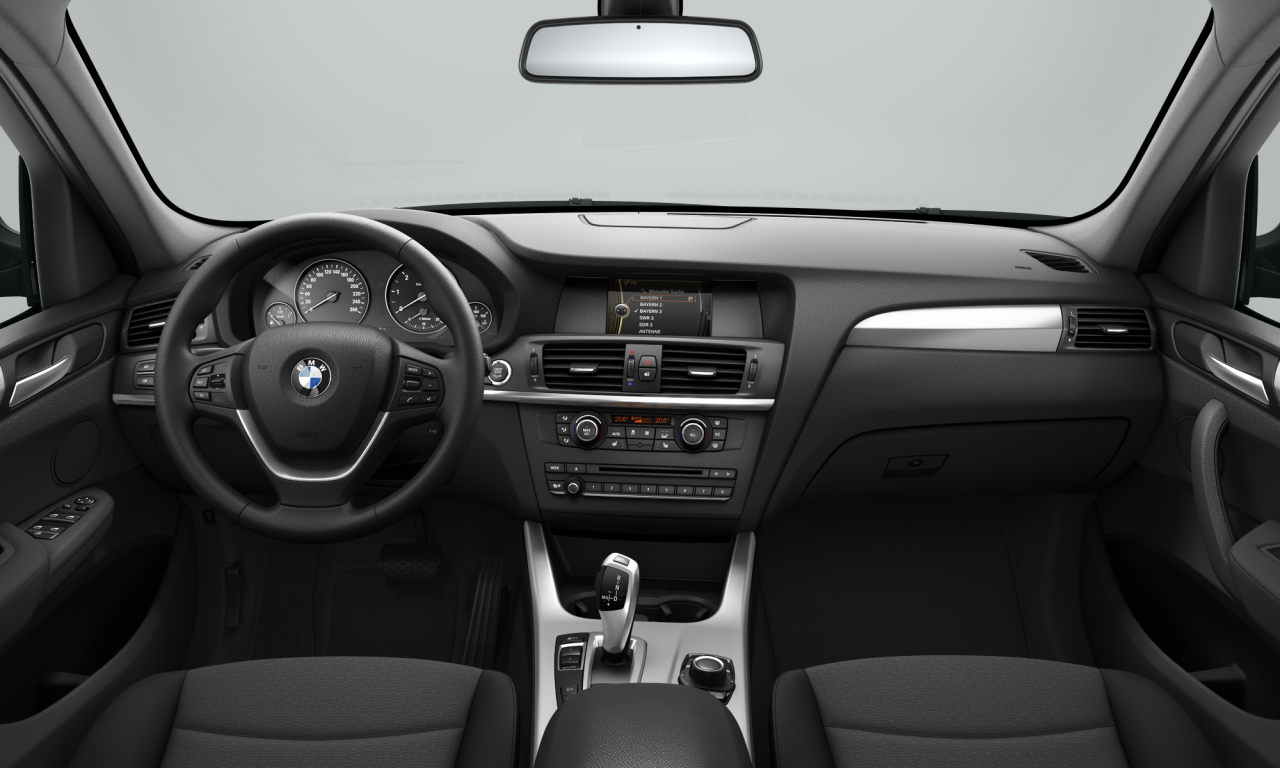 Interior of BMW X3 xDrive20d (F25), VIN WBAWY310100A82632