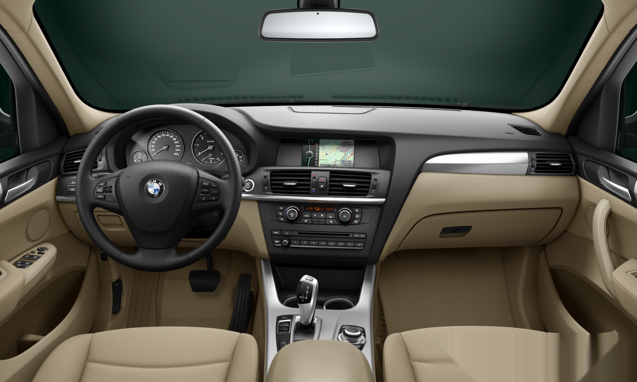 Interior of 2012 BMW X3 xDrive20d (F25), VIN WBAWY310400A61581