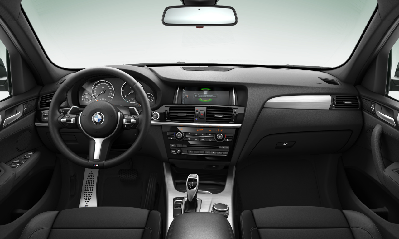 Interior of 2017 BMW X3 xDrive30d (F25), VIN WBAWY510800E35430