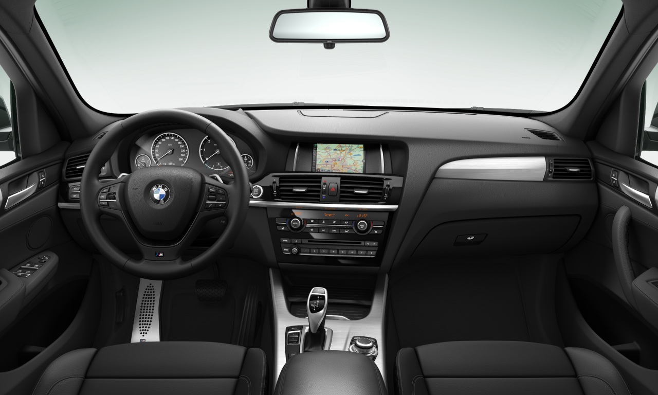 Interior of 2015 BMW X3 xDrive30d (F25), VIN WBAWY510900E25487