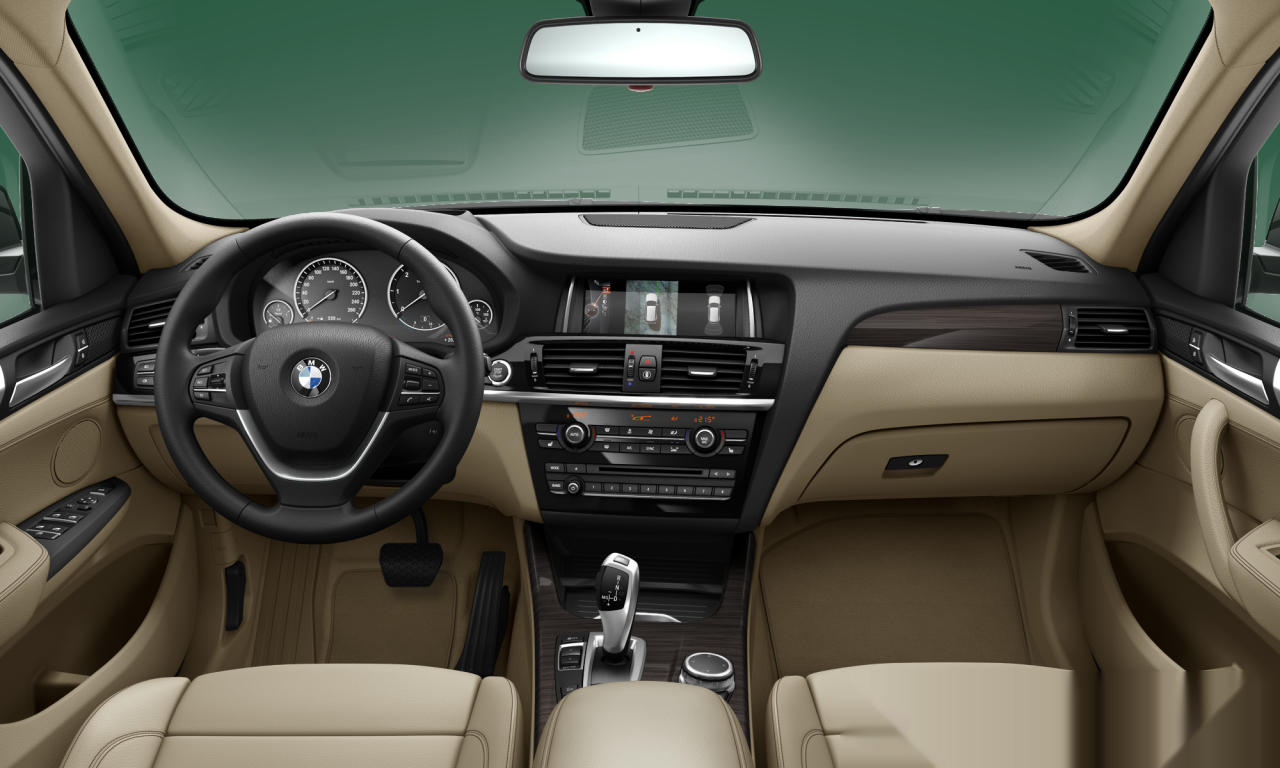 Interior of 2015 BMW X3 xDrive20d (F25), VIN WBAWZ510100L10439