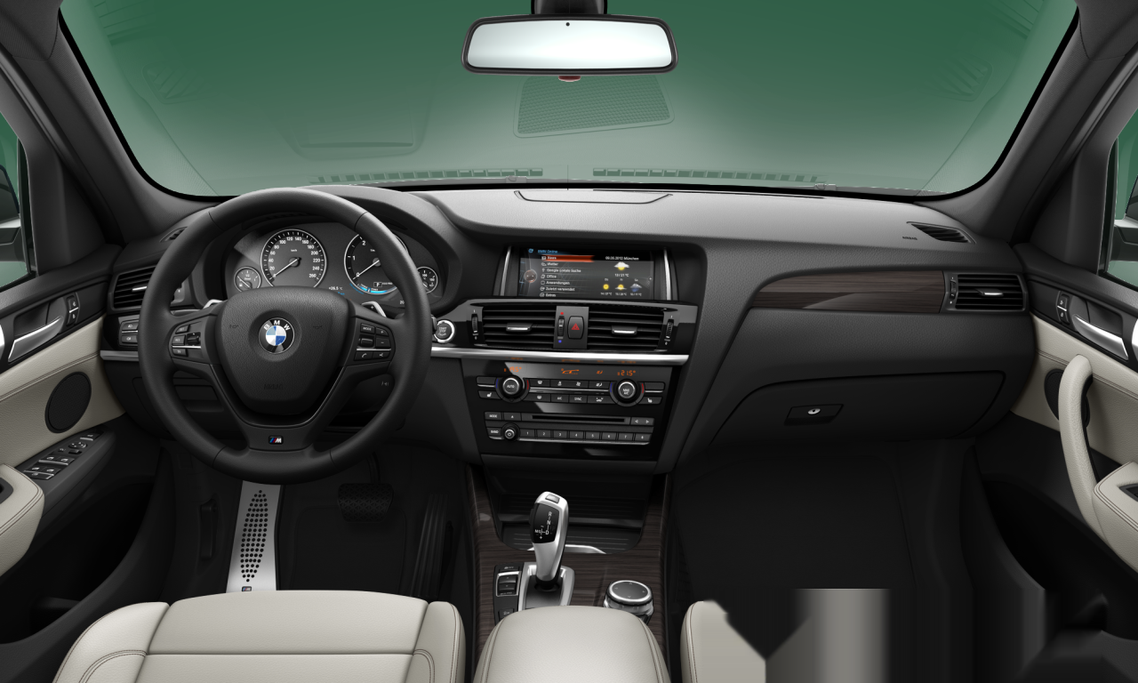 Interior of BMW X3 xDrive20d (F25), VIN WBAWZ510500M18403
