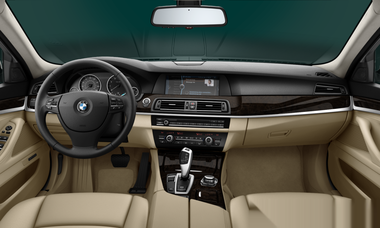 Interior of 2012 BMW 528i xDrive (F10), VIN WBAXH5C59DD107524
