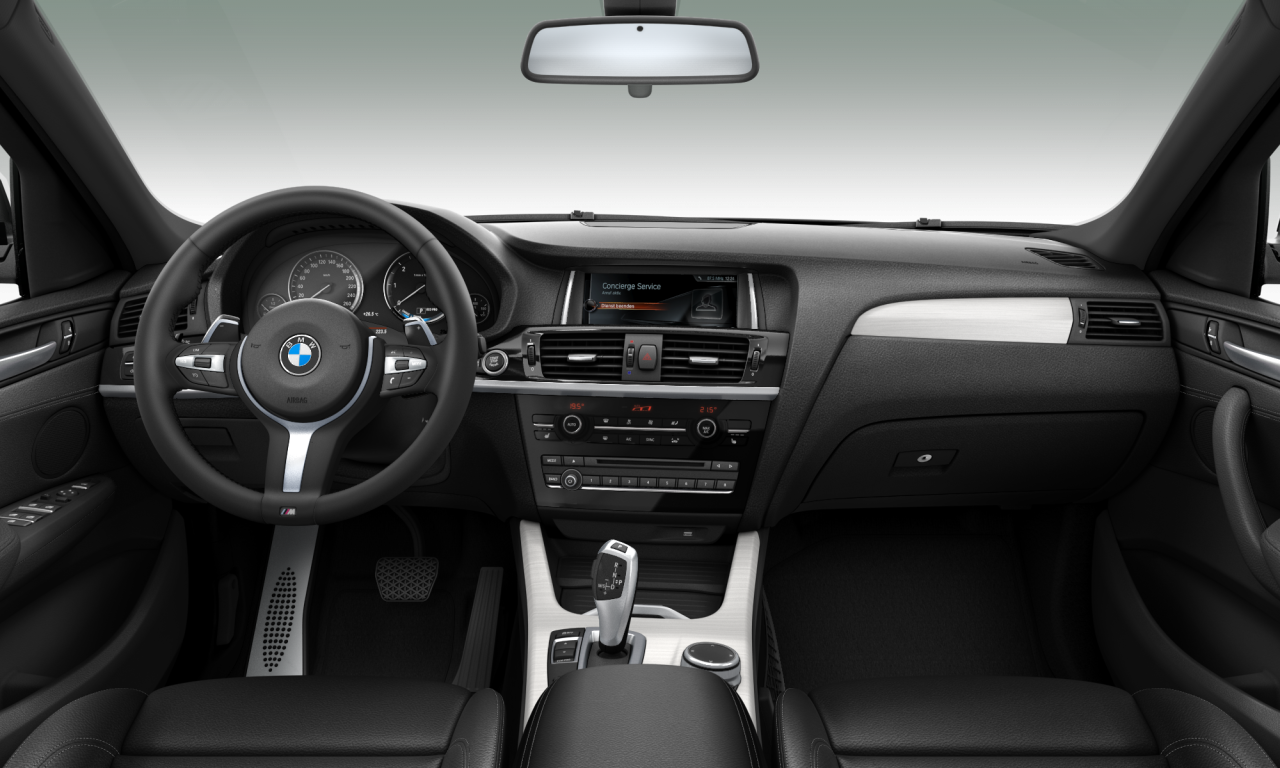 Interior of BMW X4 xDrive20d (F26), VIN WBAXX120400X21609