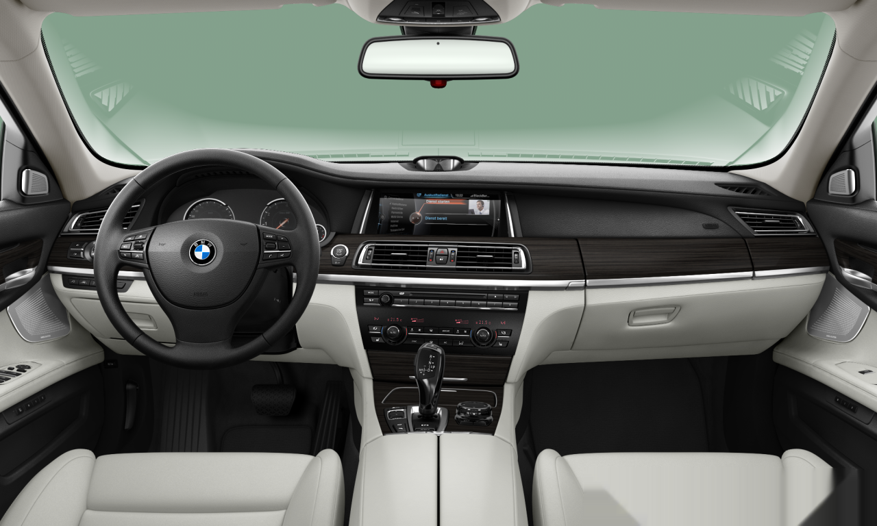 Interior of 2015 BMW 740i (F01 (MUE)), VIN WBAYA62090D340365