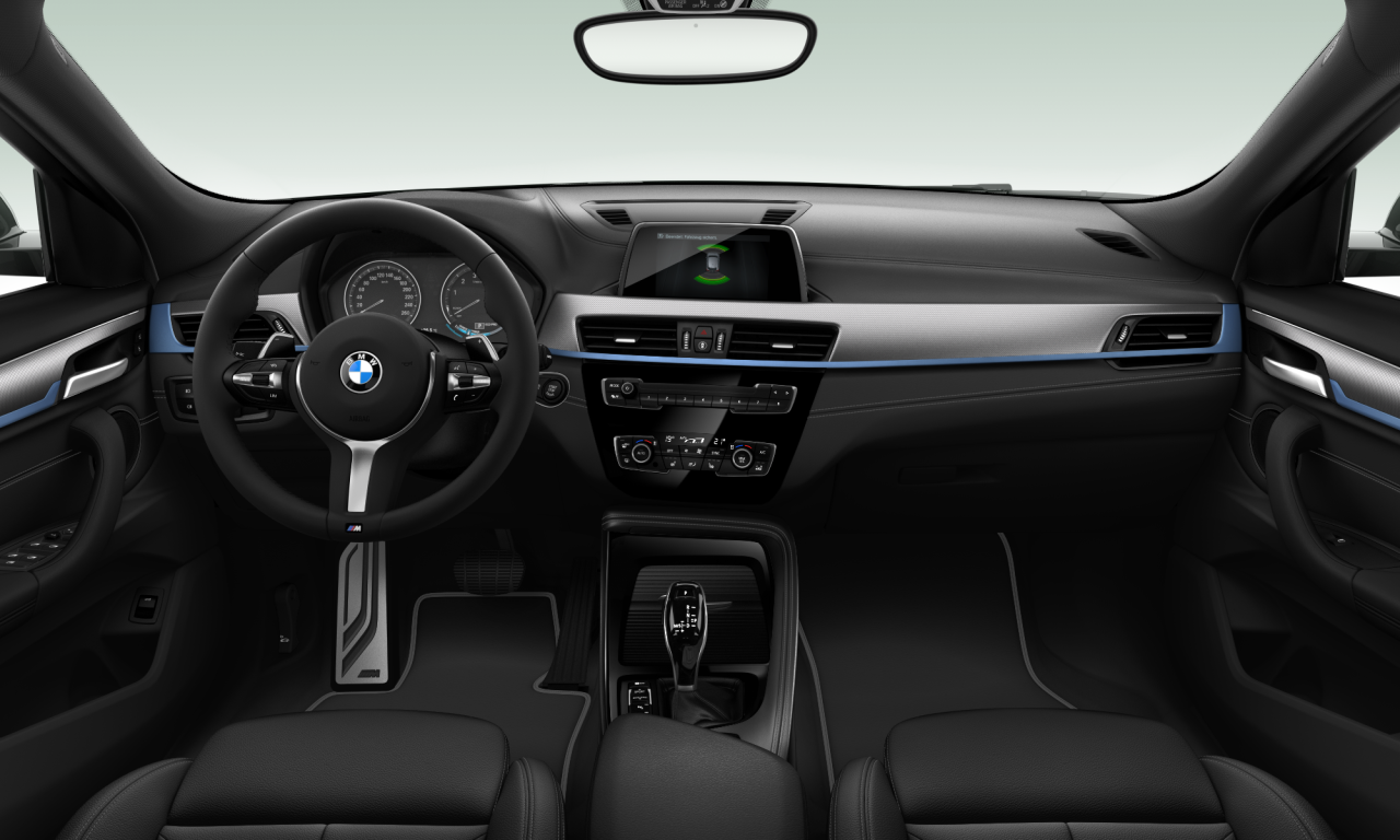 Interior of BMW X2 xDrive20i (F39), VIN WBAYH51030EB36889