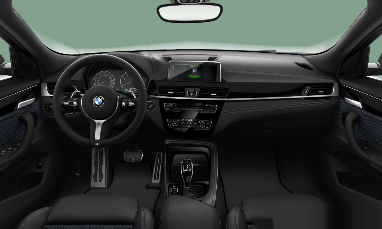 Interior of 2021 BMW X2 sDrive18d (F39), VIN WBAYK510005T10416