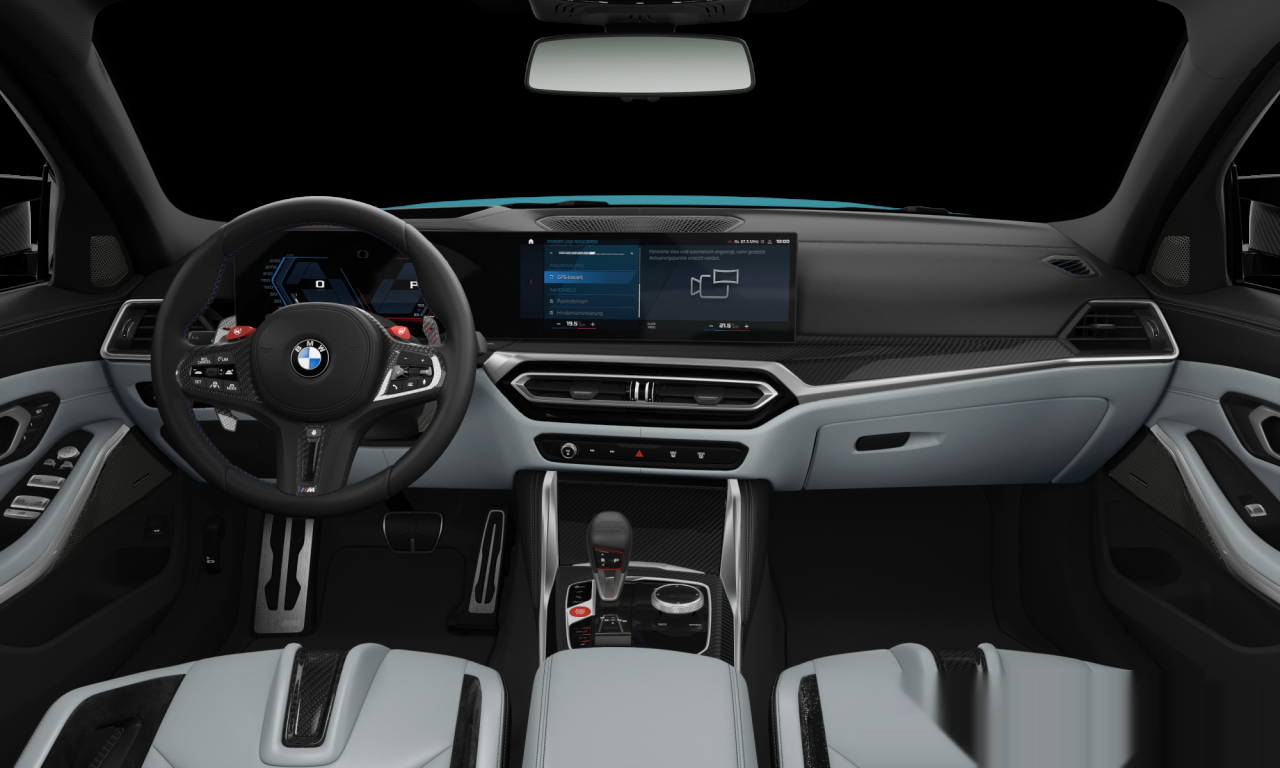 Interior of 2023 BMW M3 Competition M xDrive (G81), VIN WBS12GB040FS07274