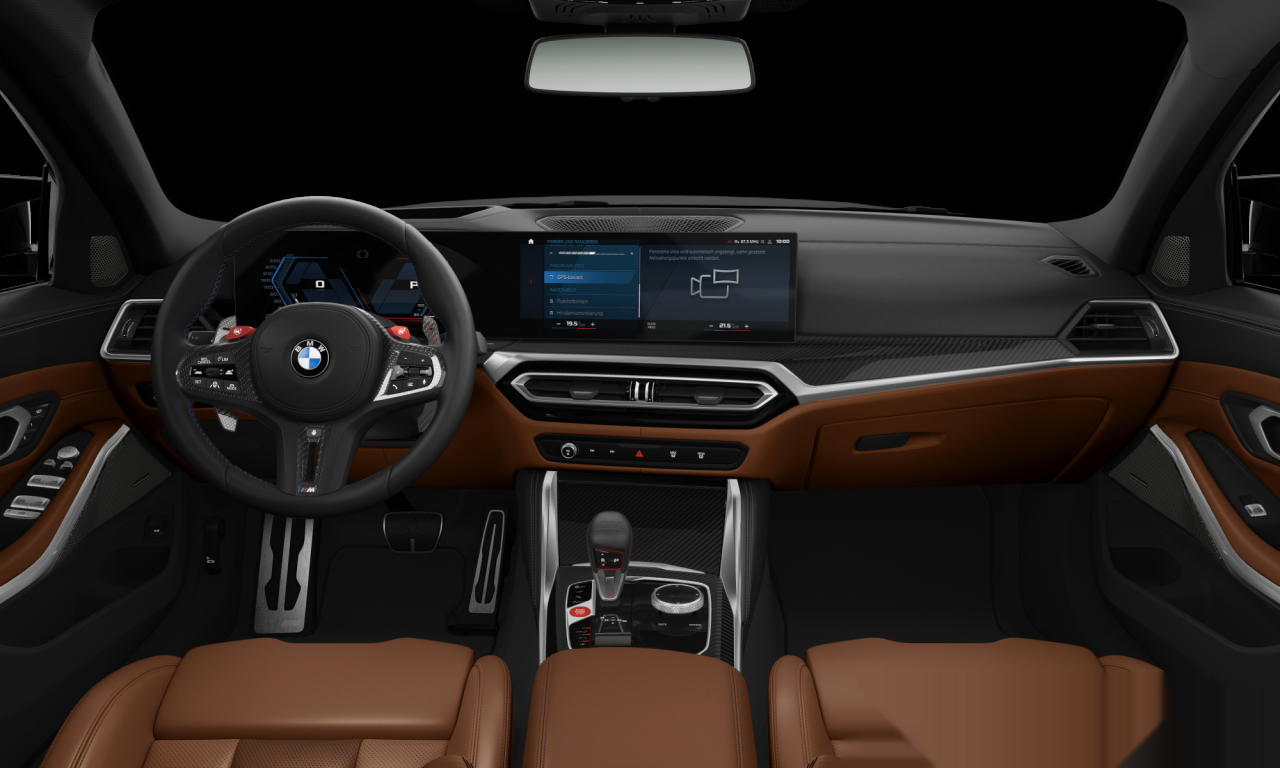 Interior of 2022 BMW M3 Competition M xDrive (G81), VIN WBS12GB080FP00326