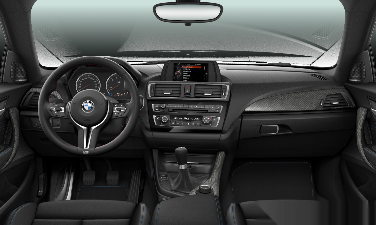 Interior of BMW M2 (F87), VIN WBS1H9107HV917685