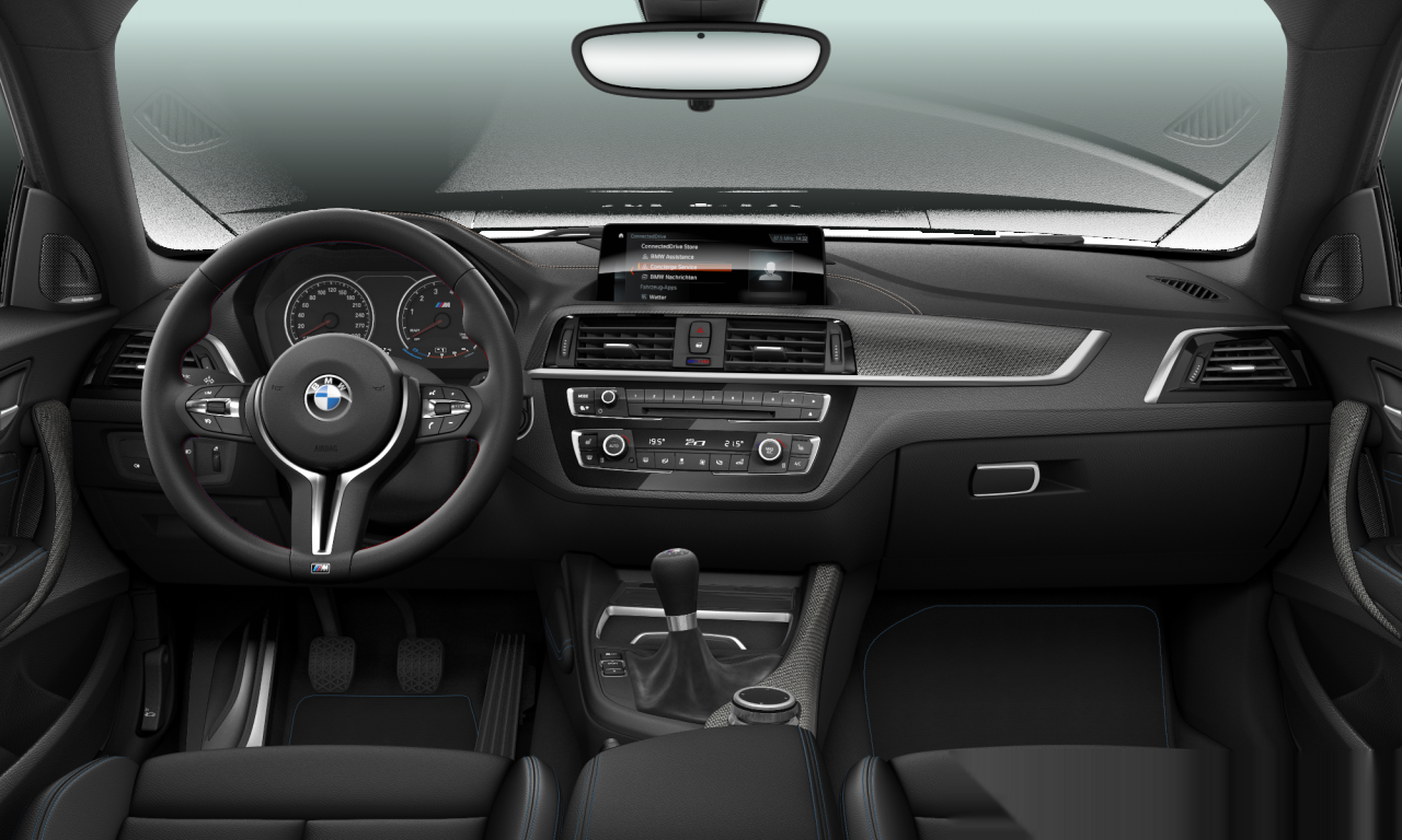 Interior of 2017 BMW M2 (F87 (MUE)), VIN WBS1J51040VD18263