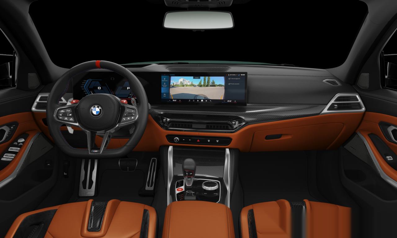 Interior of 2025 BMW M3 Competition M xDrive (G80 (MUE)), VIN WBS32HJ010FV67022