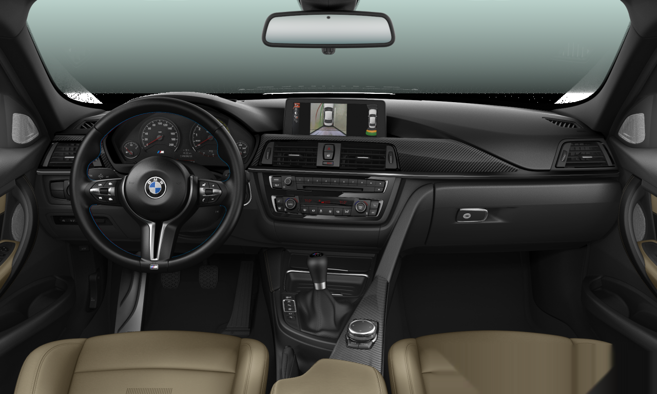Interior of 2015 BMW M3 (F80), VIN WBS3C9C50FP803481
