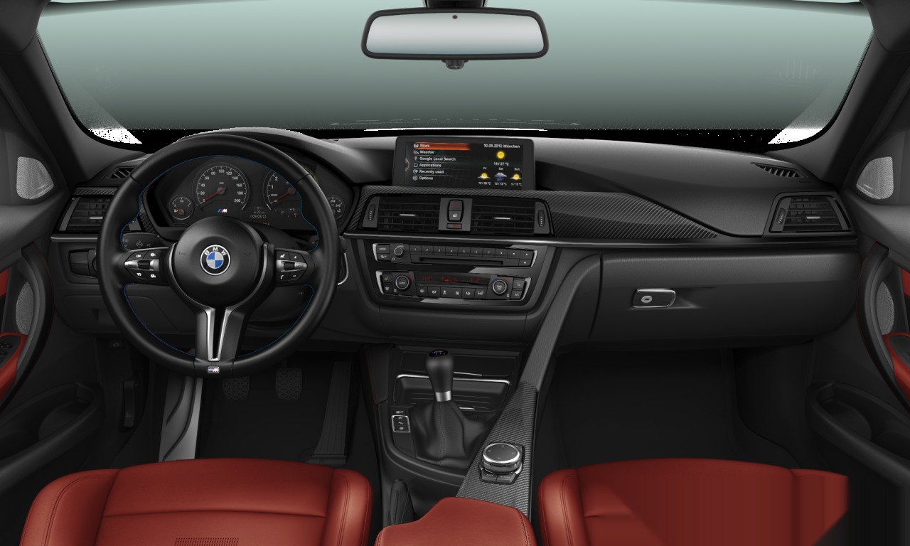Interior of BMW M3 (F80), VIN WBS3C9C54FJ276340