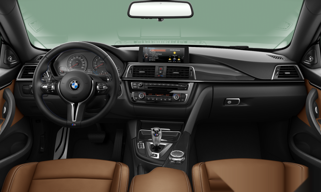 Interior of 2016 BMW M4 (F82), VIN WBS3R9C50GK708674
