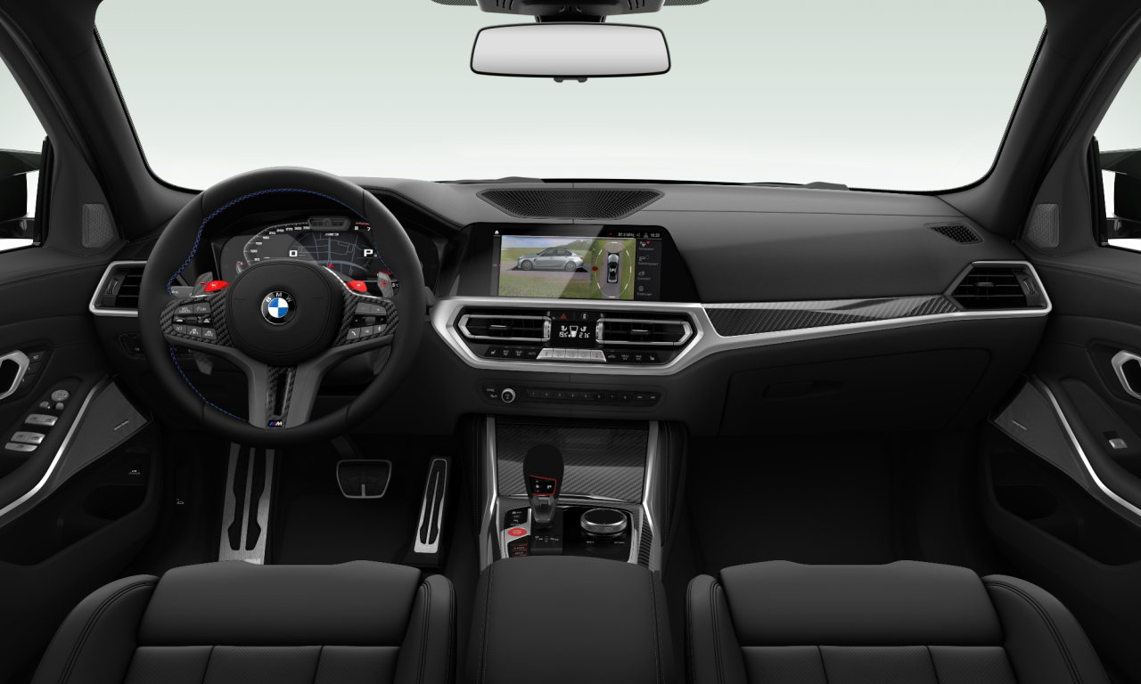 Interior of 2022 BMW M3 Competition M xDrive (G80), VIN WBS42AY070FM55651