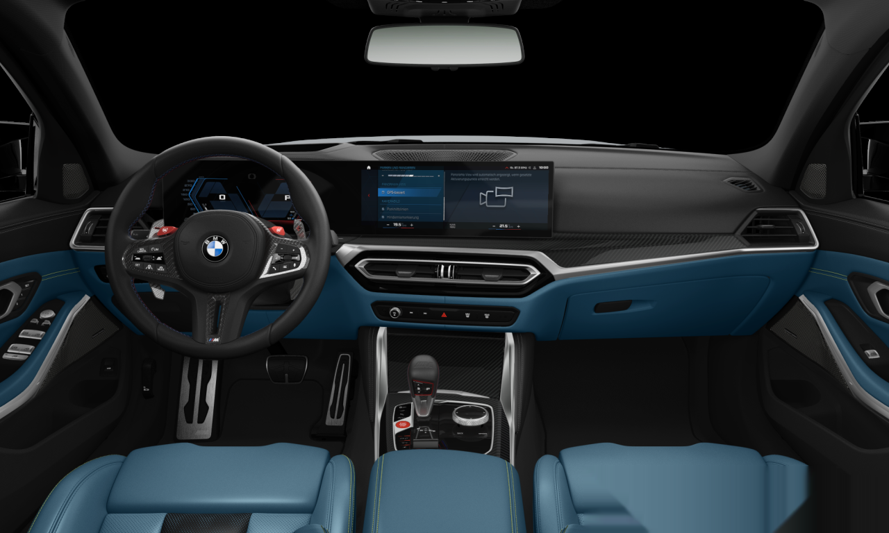 Interior of 2022 BMW M3 Competition M xDrive (G80), VIN WBS42AY080FN28770