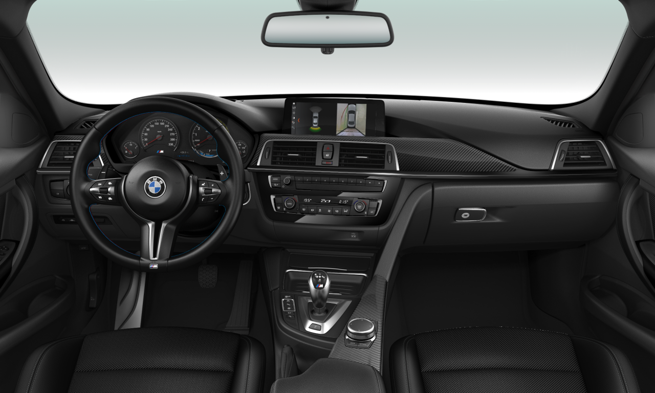 Interior of 2018 BMW M3 (F80 (MUE)), VIN WBS8M920205L68202