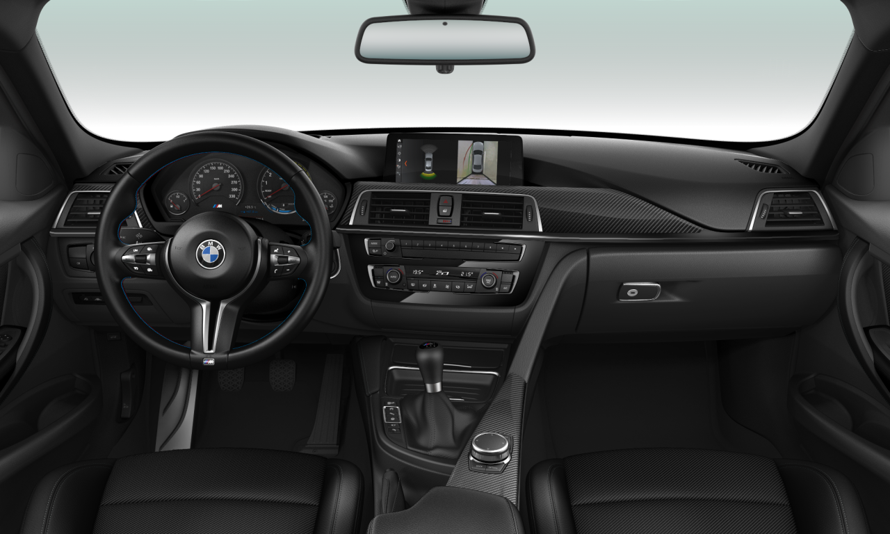 Interior of 2018 BMW M3 (F80 (MUE)), VIN WBS8M920305K97348
