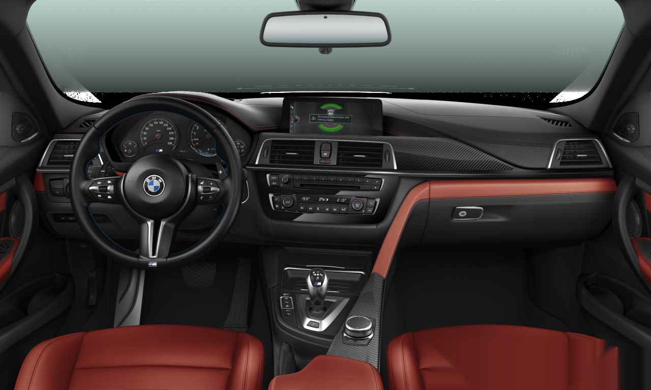 Interior of 2016 BMW M3 (F80 (MUE)), VIN WBS8M920805G48340