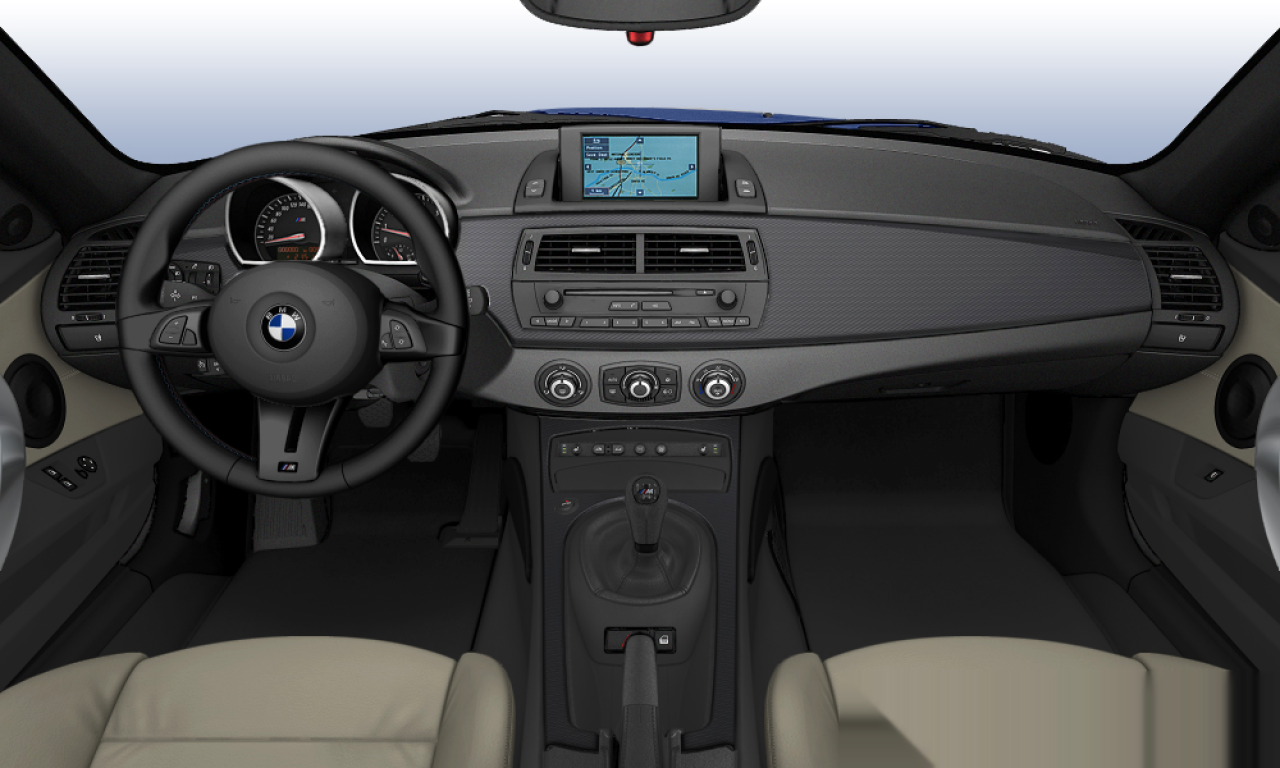 Interior of BMW Z4 M Roadster (E85 (M)), VIN WBSBT91080LB61807