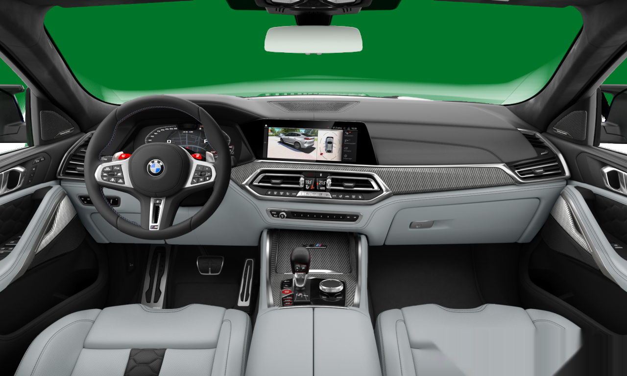 Interior of 2021 BMW X6 M (F96), VIN WBSCY010509J84425