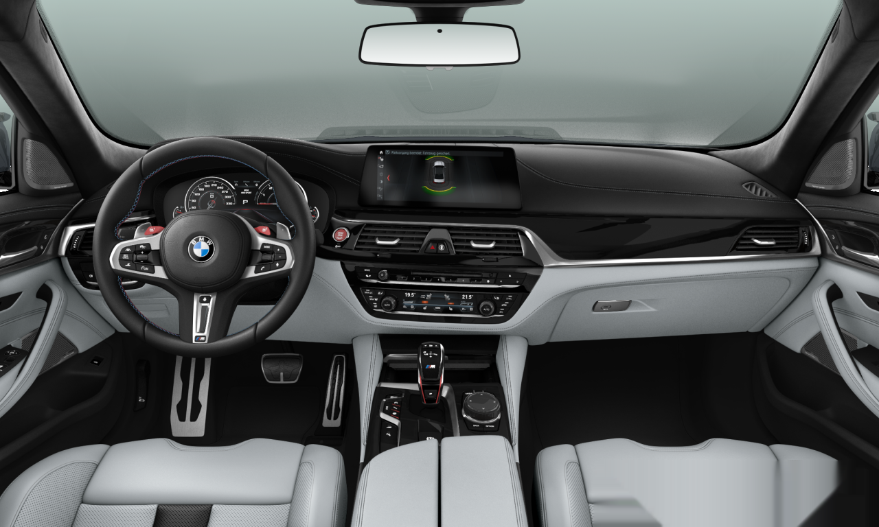 Interior of 2018 BMW M5 (F90), VIN WBSJF01050G966121