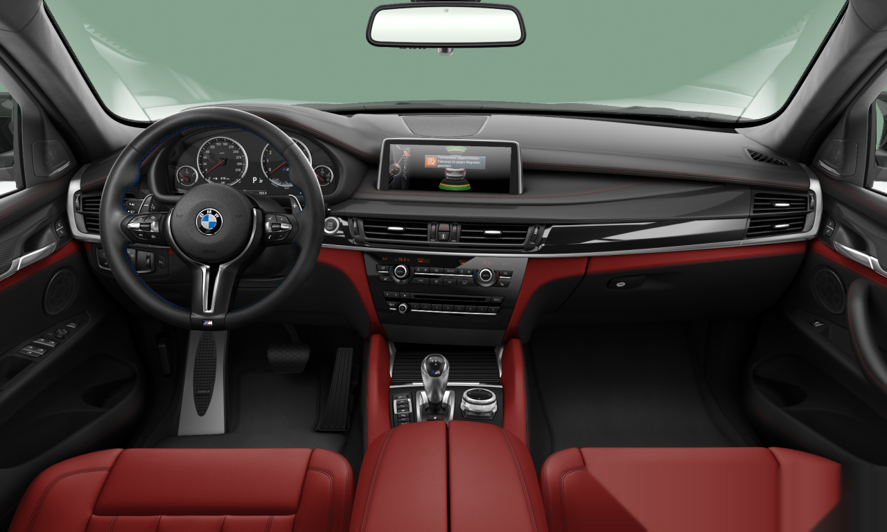 Interior of 2015 BMW X6 M (F86), VIN WBSKW810800P67981