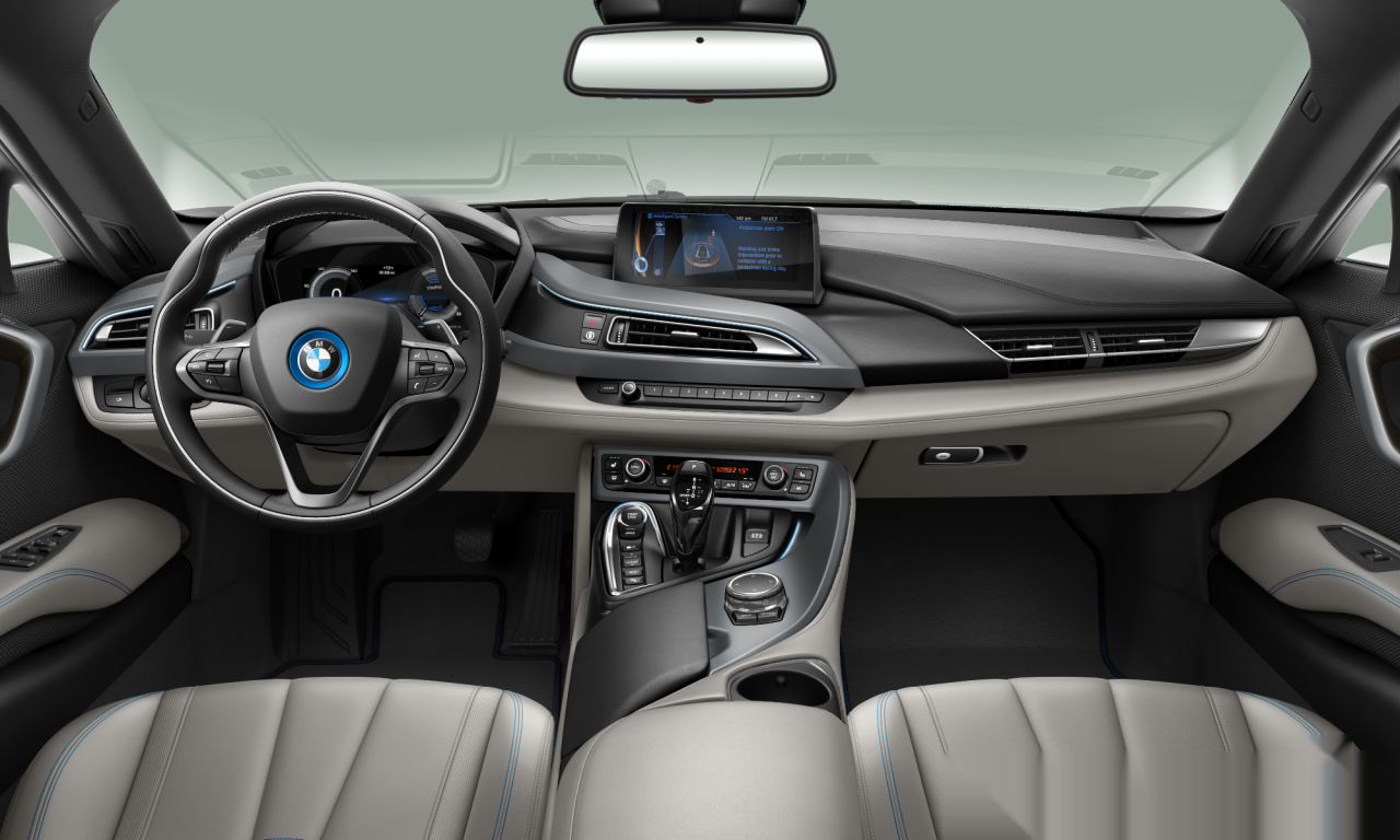 Interior of BMW i8 (I12), VIN WBY2Z2C52FV392894