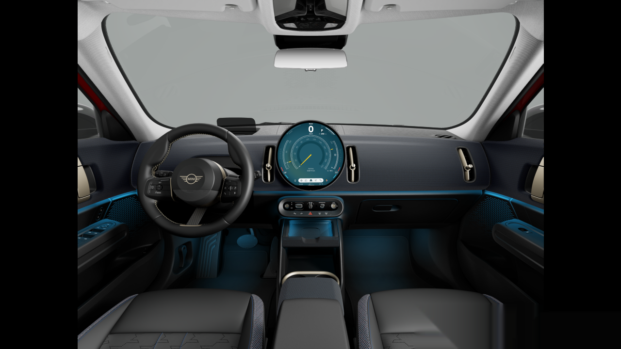 Interior of BMW MINI E (U25), VIN WMW42GA0107R03491
