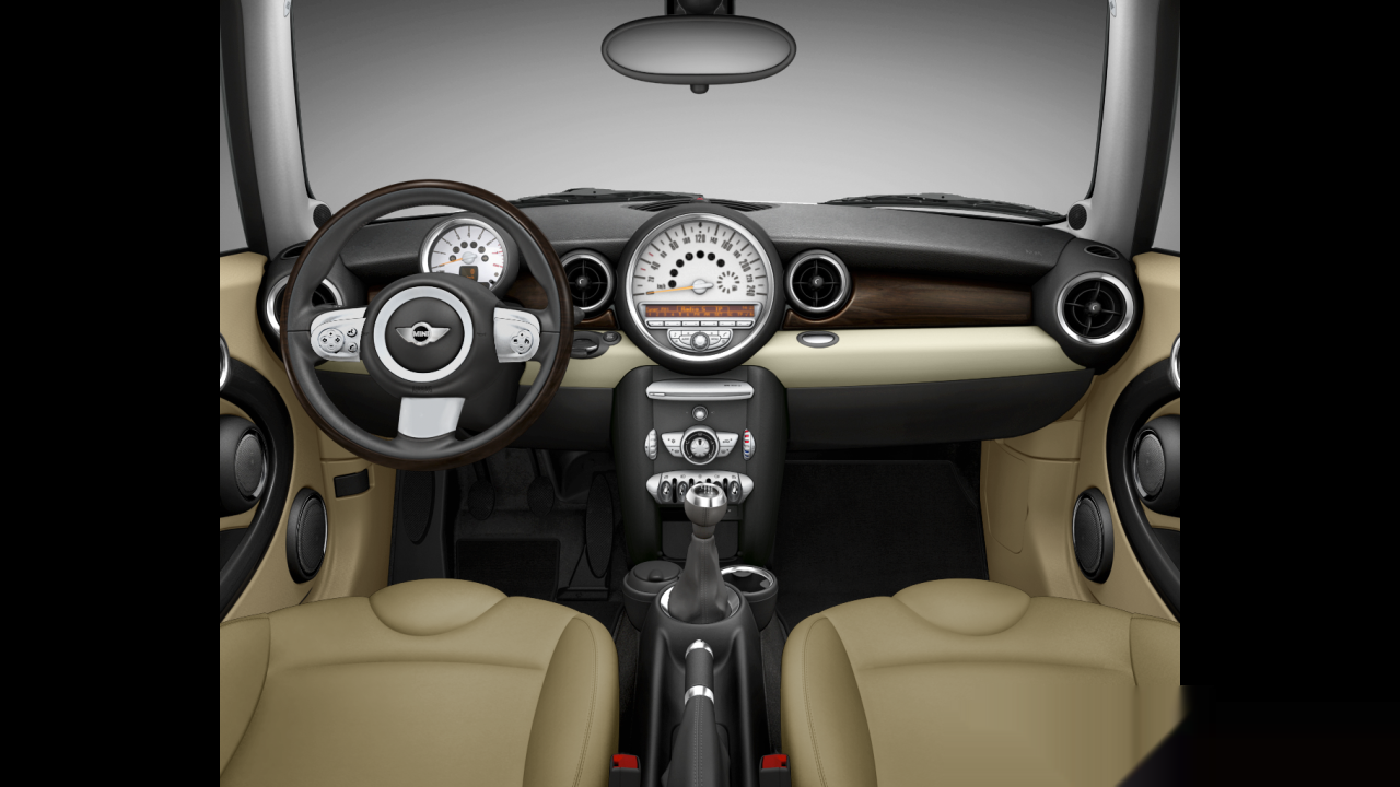 Interior of BMW MINI Cooper (R56), VIN WMWMF32080TV45762